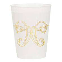 Initial Monogrammed Frosted Cups