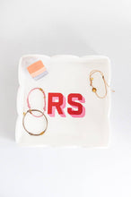 Monogrammed Acrylic Scalloped Catchall Tray, Tabletop Decor for Home