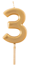 Birthday Candle Number-Gold