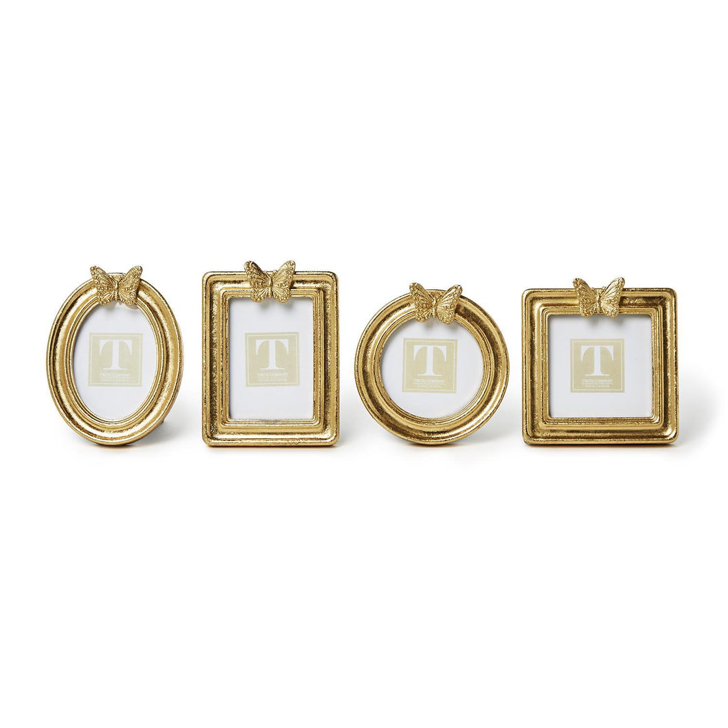 Assorted Golden Butterfly Gold Leaf Finish Photo Frames