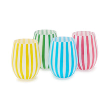 Set of 4 Celebration Stripe Drinkware Collection