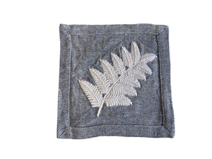 Lt Blue Fern Coasters set of 4