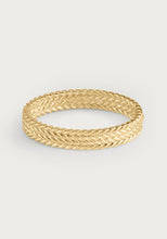 Chavel braid hinged bangle