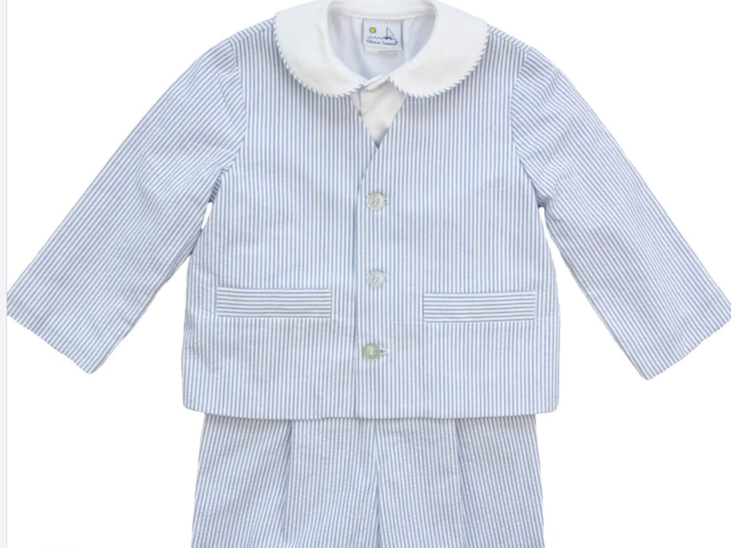 3pc Blue/White Eton Suit-50663 : 4T