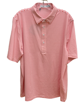 Performance Range Polo-Coral Stripe : S