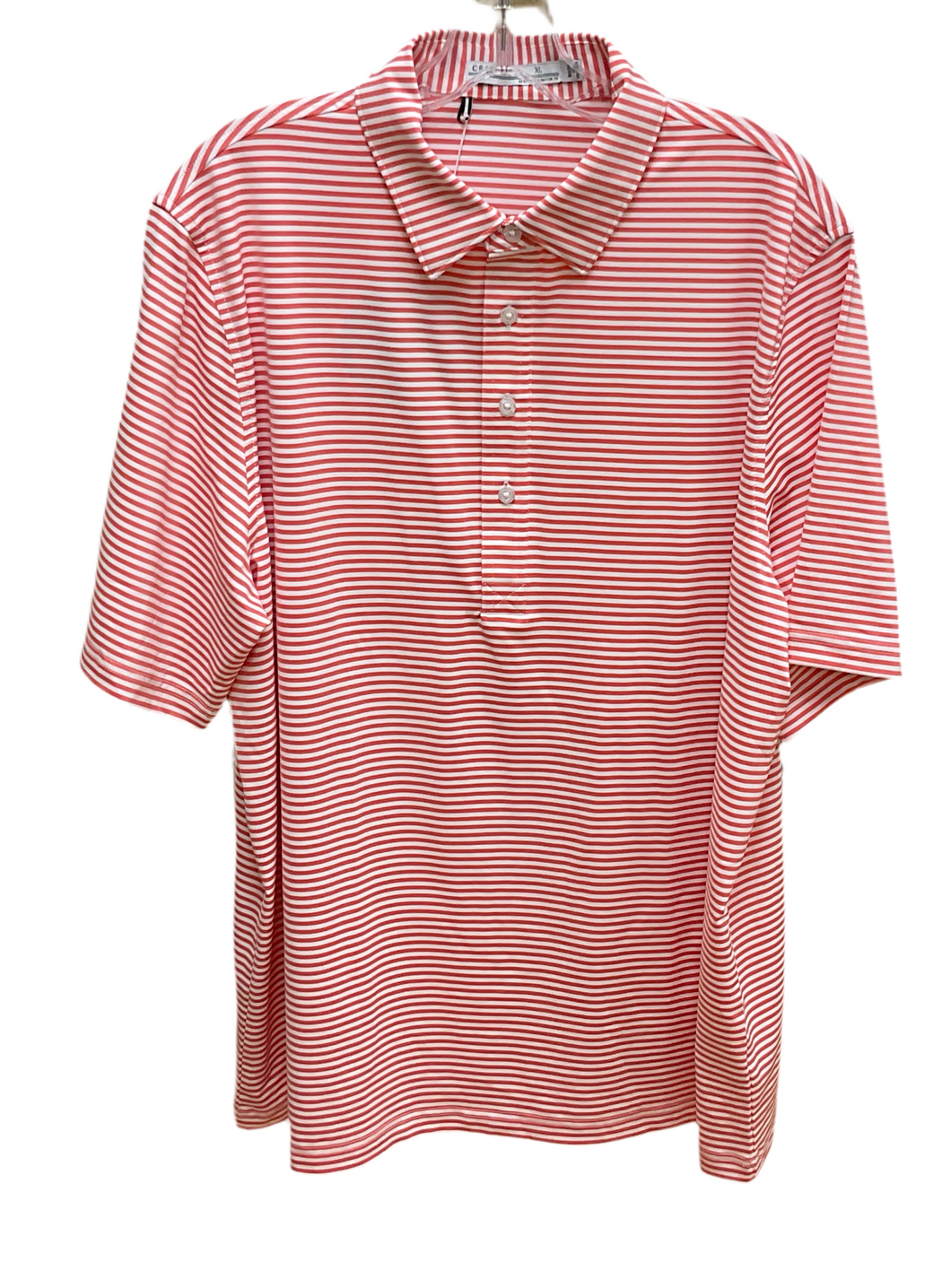 Performance Range Polo-Coral Stripe : S
