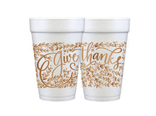 Foam Cups - Give Thanks (3 colors) (Thanksgiving)