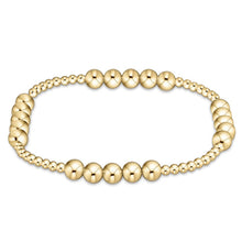 classic blissful pattern bead bracelet gold