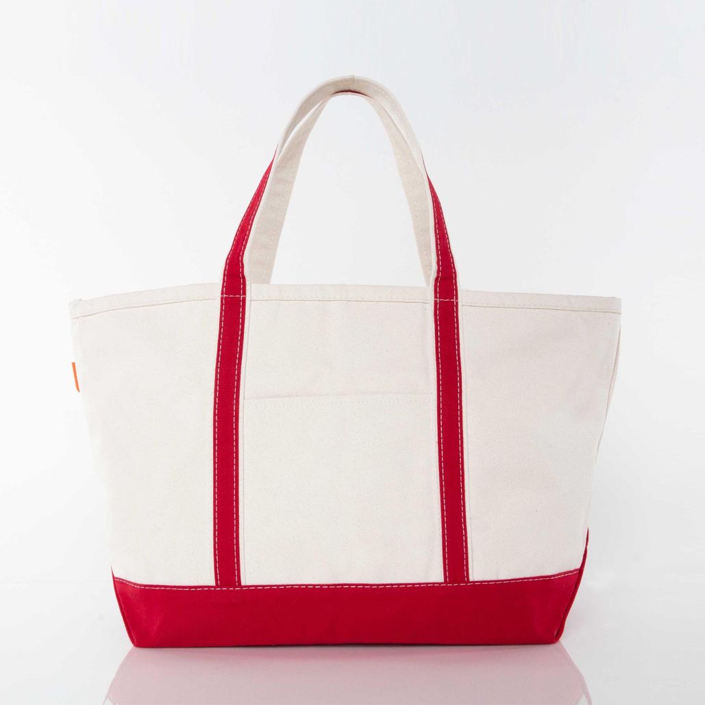 Large Boat Tote Red