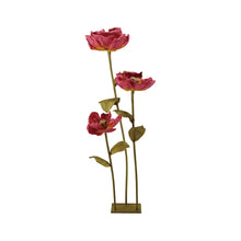 Handmade Paper Poinsettias with Stand