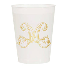 Initial Monogrammed Frosted Cups