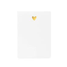 Mini Notepad, Gold Heart