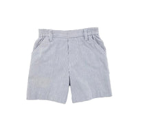 Polo with Sailboat and Navy Seersucker Shorts