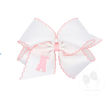 Medium Embroidered Bow w/Moonstitch Edge