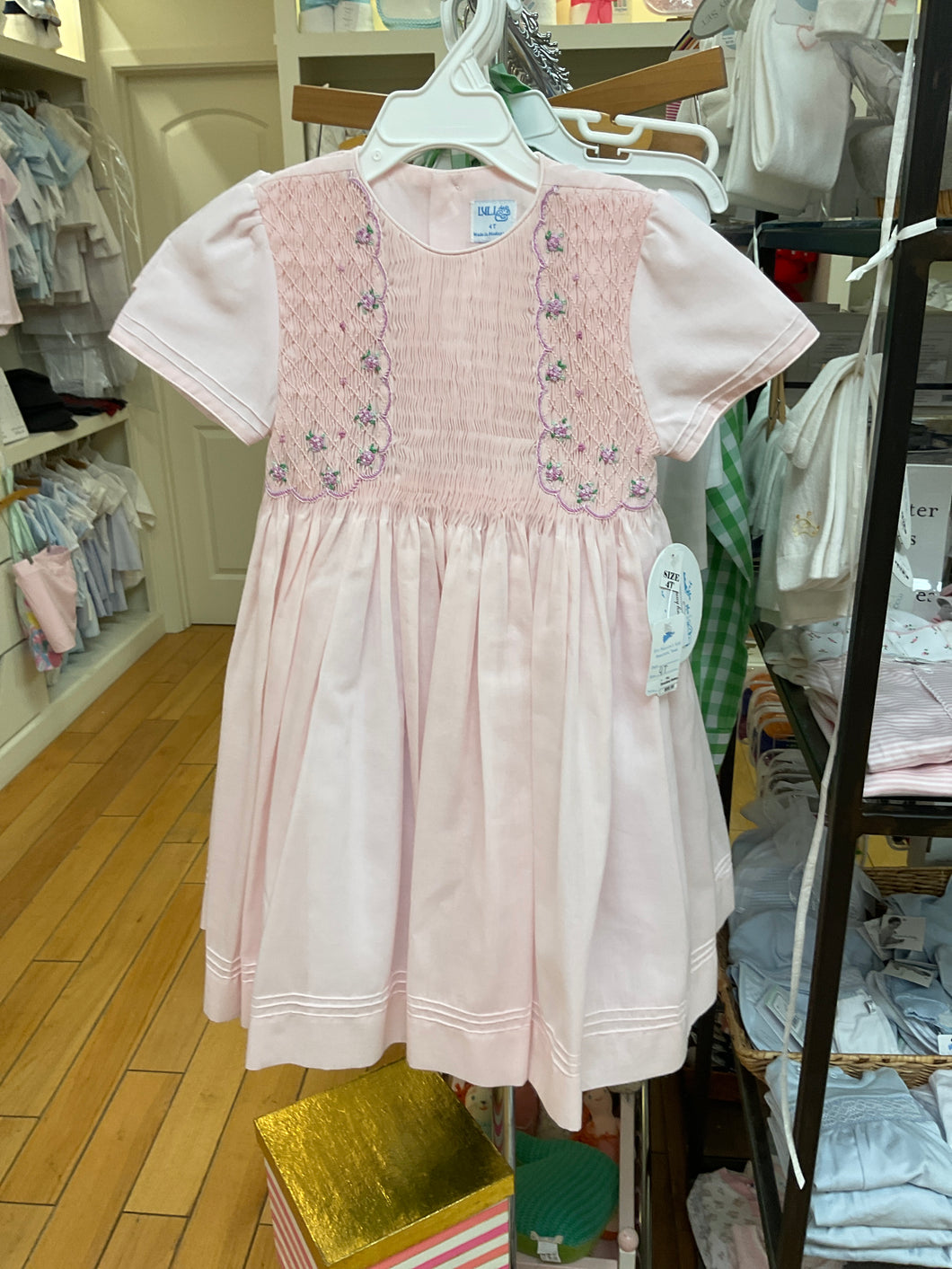 Smocked Bolero Dress-8381-pk