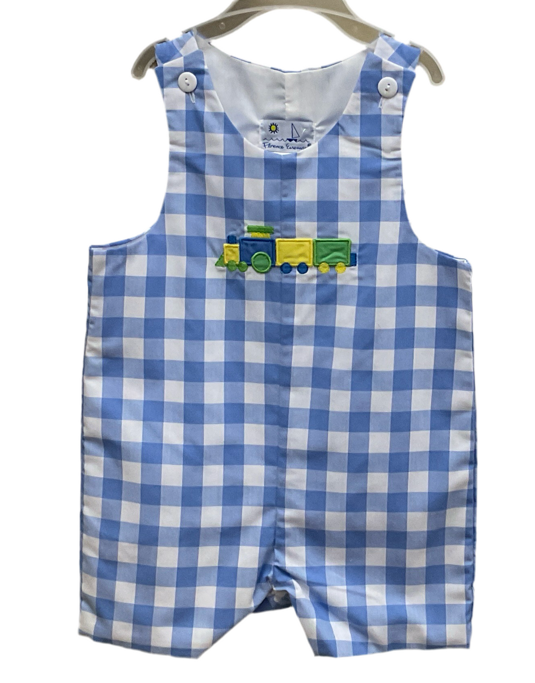 Gingham Shortall w/Train-S4772 : 24m