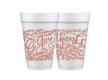 Foam Cups - Give Thanks (3 colors) (Thanksgiving)