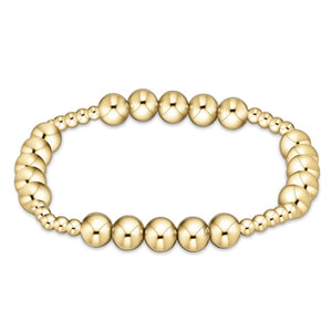 classic blissful pattern bead bracelet gold