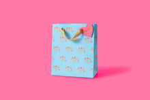 Gift Bags - Blue w/ Bouquets