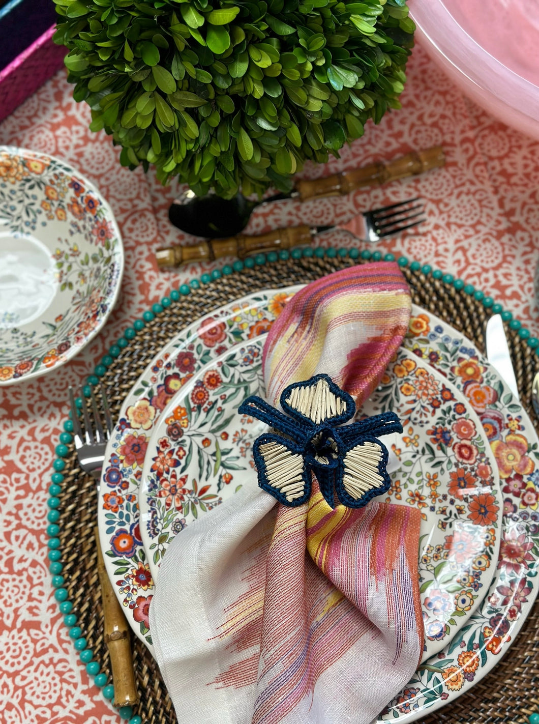 Lei Napkin Ring-as002003-bl : Blue-Violet