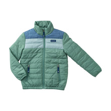 Boys Puffer Jacket Frosty Spruce Colorblock
