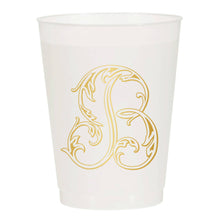 Initial Monogrammed Frosted Cups