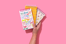 Small Spiral Top Notebook - Orange w/ Flower Bouquets