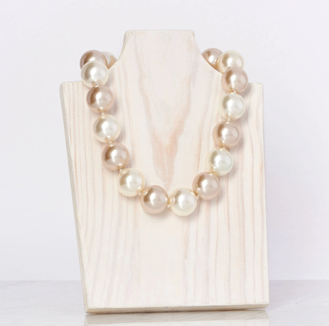 Pearl Cooling Necklace-Ivory/Champagne : 18