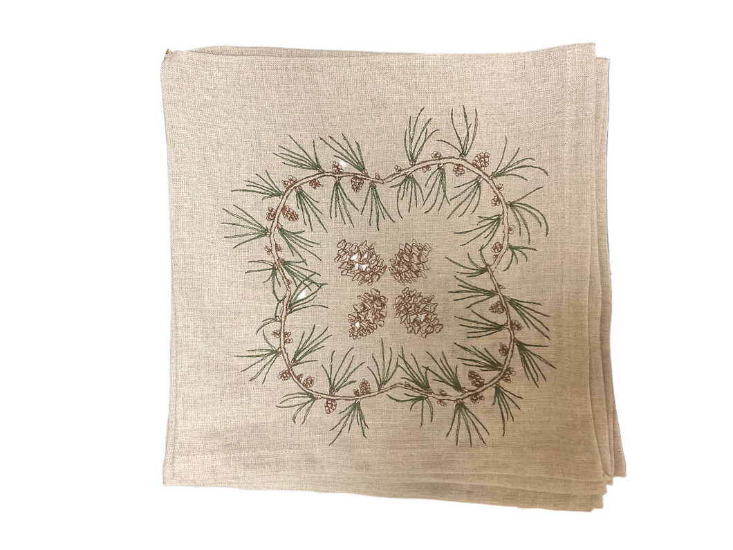 Pinecone Dinner Napkins set/4-DN_2020_0420 : 20