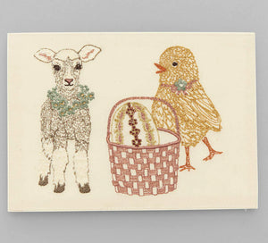 Easter Lamb and Chick Card