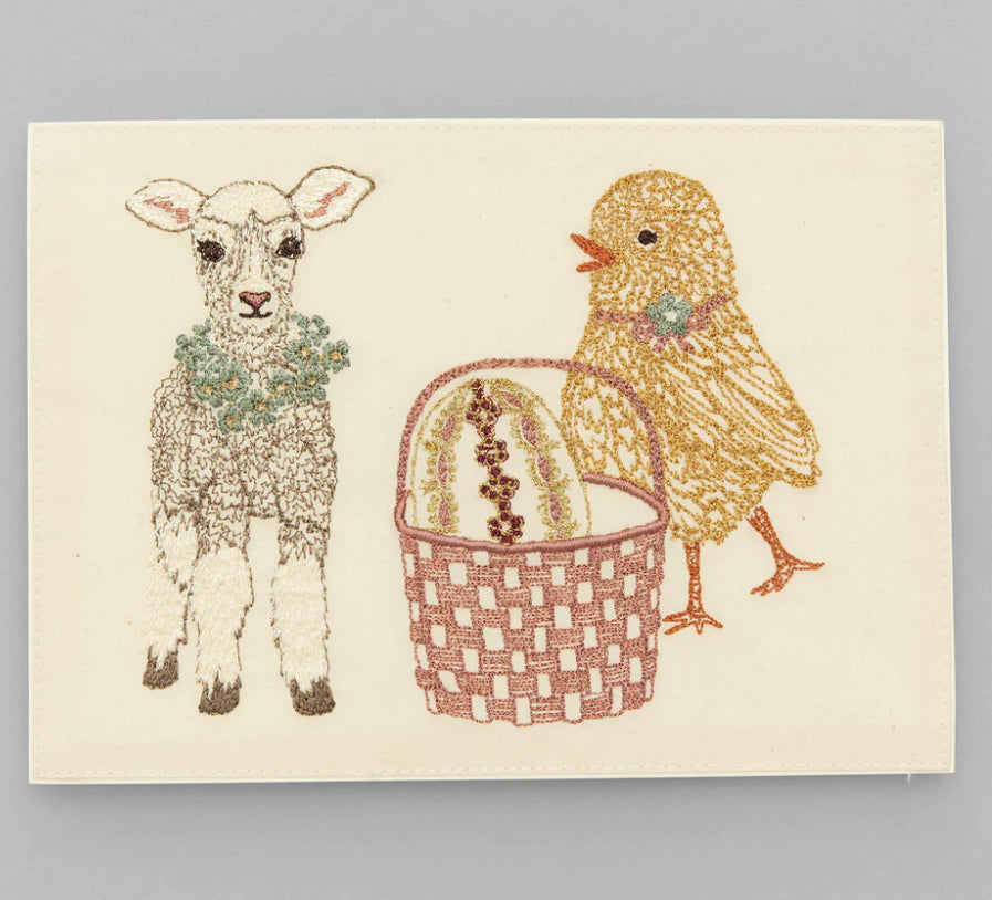 Easter Lamb and Chick Card