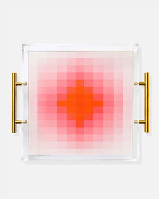Color Space 63 Acrylic Tray With Gold Handles