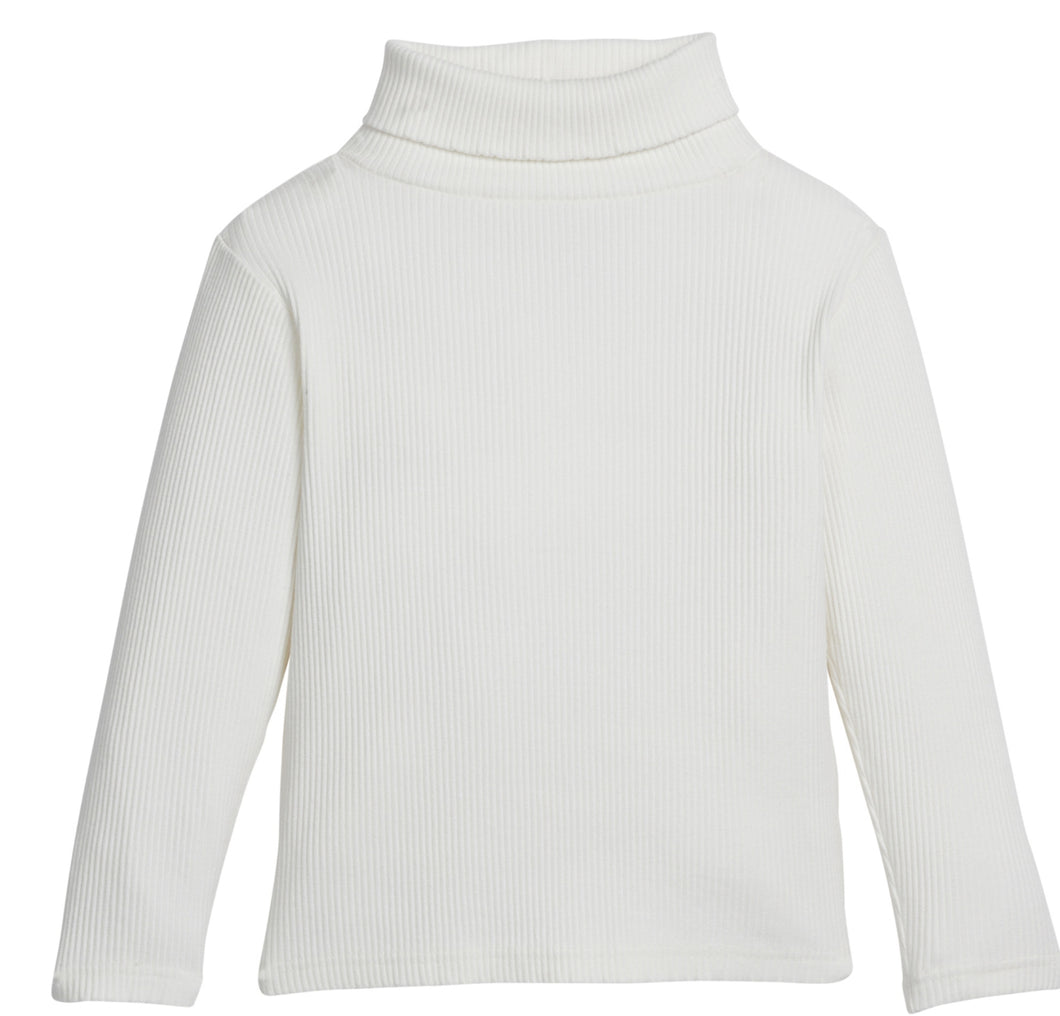 Solid Ribbed Turtleneck - Ivory