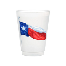 Waving Texas Flag Frosted Cups | Set of 6