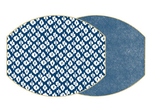 Ellipse Placemats-EP-IK-NAVY : Navy Ikat