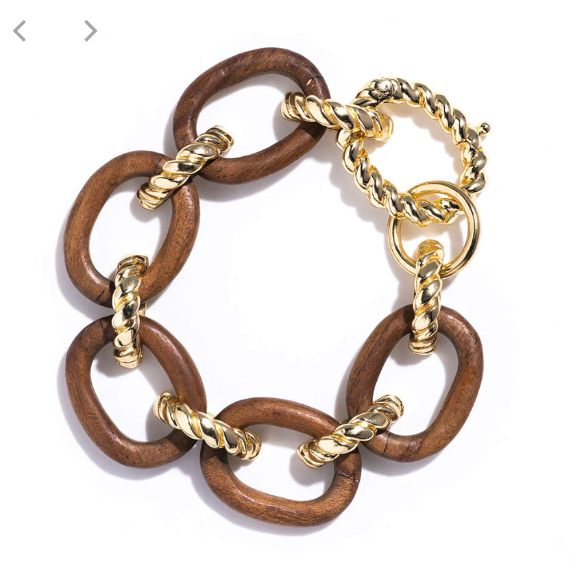 Earth Goddess Link Bracelet Teak-zec08/101