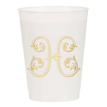 Initial Monogrammed Frosted Cups