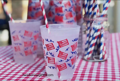 10 Shatterproof Cups- American Flag