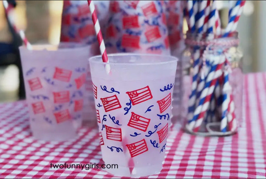 10 Shatterproof Cups- American Flag