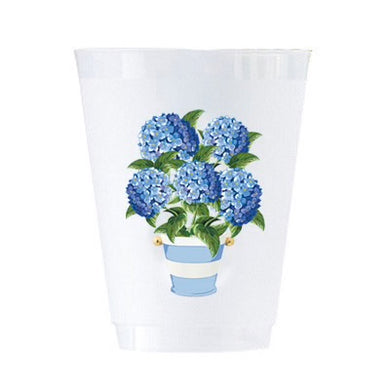 16oz hydrangeas striped pot