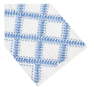Trellis Tip Towel,Blue