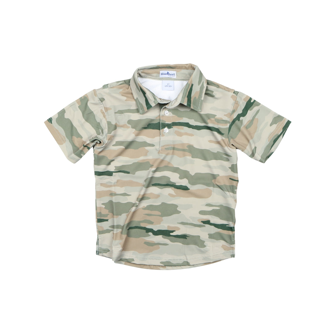 Boys Classic Camo Polo Short Sleeve Shirt Collection