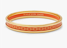 Skinny Chain & Gold Enamel Bangle
