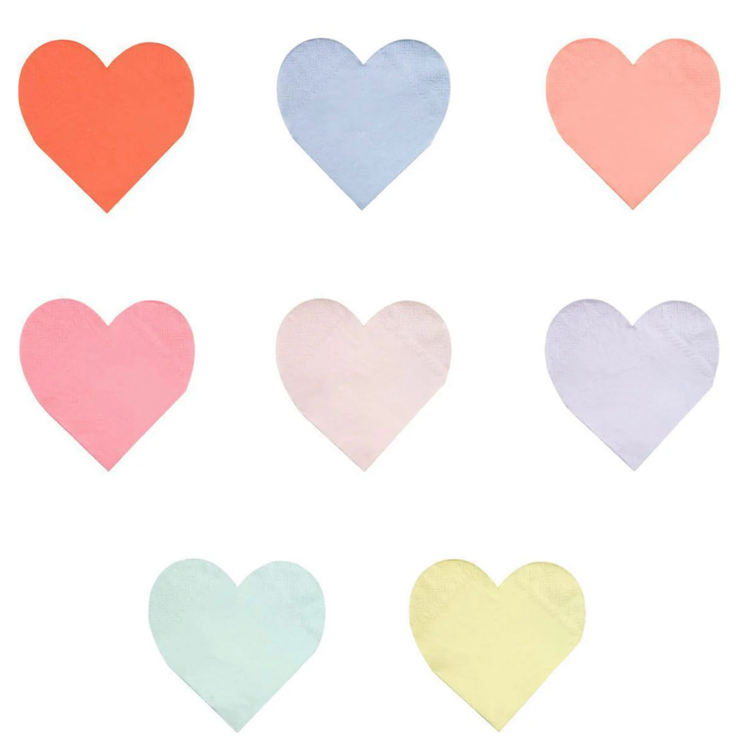 Party Palette Heart Napkins Sm-185203 : Small