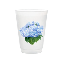 Blue Hydrangea Frosted Cups | Set of 6