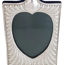 Sterling Silver Frame Fluted Heart with Velvet Back 4" X 5.5".