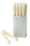 White 10" Candles -  Box of 12-CA00 : 10"