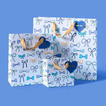 Gift Bags - Blue Bows -