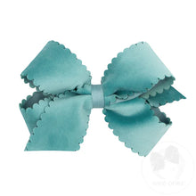 Medium Grosgrain Scalloped Edge Faux Velvet Overlay