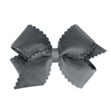 Medium Grosgrain Scalloped Edge Faux Velvet Overlay